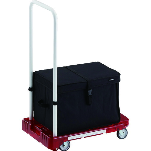 TRUSCO トラスコ中山 樹脂台車 アクロキャリー PC製 省音車輪 600×390 レッド透明 THB付 [AC-1PC-R-THB] AC1PCRTHB 販売単位：1 送料無料
