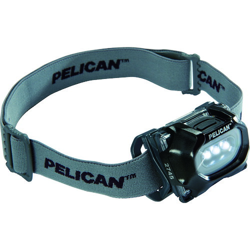 LED 照明 ライト 夜間 作業 アウトドア 登山 キャンプ 工事 ワークライト PELICAN 2745 ヘッドアップライト 黒 電池式 [027450-0103-110] 0274500100110 販売単位：1 送料無料｜ルーペスタジオ