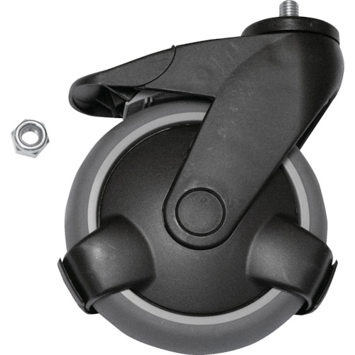 EdmoLift ハンドリフターCZ交換用自在ストッパー付きキャスター 125mm [R85586] R85586 販売単位：1 送料無料｜ルーペスタジオ