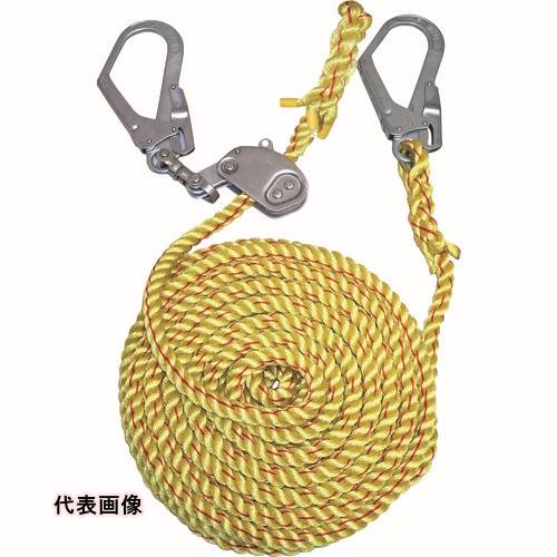 まつうら ニューテトロン水平親綱 16mmΦ×10m 両端フック、片側緊張器付 [NEW-TETORON-WF-1610] NEWTETORONWF1610 販売単位：1 送料無料