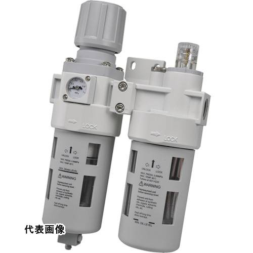 TAIYO エアコントロールユニット/2点セット(ブラケット、角型圧力計付) [MKL3-15-BD] MKL315BD 販売単位：1 送料無料