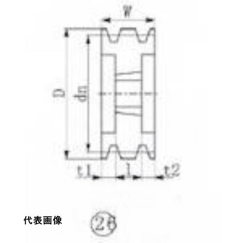 EVN ブッシングプーリー SPB 132mm 溝数4 [SPB132-4] 販売単位：1 送料無料 6,350円