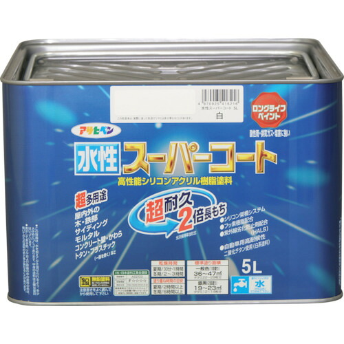 アサヒペン 水性スーパーコート 5L 白 [416216] 416216 販売単位：1 送料無料
