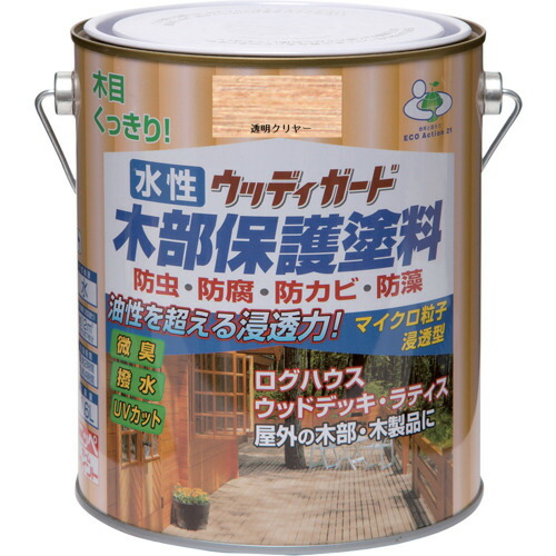 ニッぺ 水性ウッディガード 1.6L 透明クリヤー HW213-1.6 [4976124533358] 4976124533358 販売単位：1 送料無料