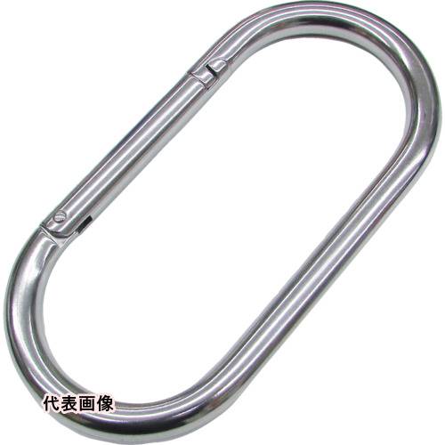 水本 ステンレス メガカラビナ(環なし) 線径14mm 長さ176mm [A-3087] A3087 販売単位：1 送料無料