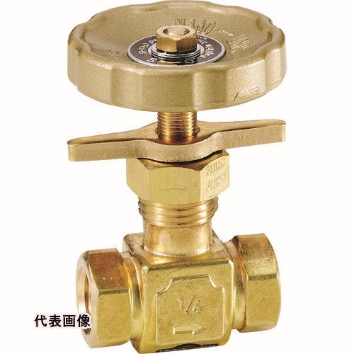 Fujikin 黄銅製ニードルバルブ3/8B プロペラナット付き [DH-12LC-R] 販売単位：1 送料無料