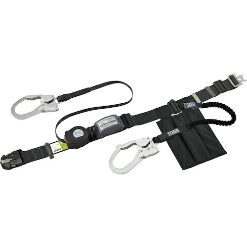 タイタン 胴ベルト型ロック付き巻取式 ダブル ワンタッチバックル仕様 REELOCK S2NEO + EXJ補助ロープ ブラック [OT-SLN505-WEB-BL] OTSLN505WEBBL 販売単位：1 送料無料 18,048円