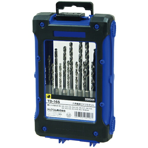 JEFCOM 六角軸鉄工ドリルセット [TD-16S] TD16S 販売単位：1 送料無料｜ルーペスタジオ
