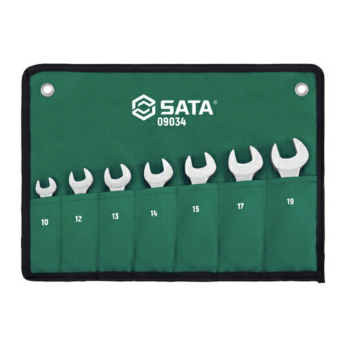 SATA ショートコンビネーションラチェットレンチセット(7点) [09034] 09034 販売単位：1 送料無料