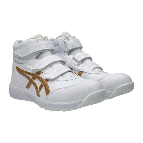 ASICS ウィンジョブ CP312 ホワイト&times;ピュアゴールド 23.5cm [1273A111.100-23.5] 1273A111.10023.5 販売単位：1 送料無料｜ルーペスタジオ