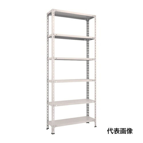 TRUSCO トラスコ中山 スチールラック 軽量棚開放型 1500X450XH1800 6段 ネオグレー [65X-16 NG] 販売単位：1 送料無料｜ルーペスタジオ