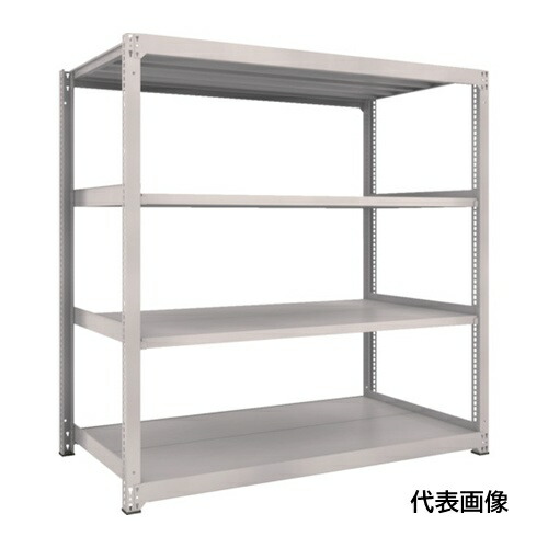 TRUSCO トラスコ中山 スチールラック M3型中量棚 1800X921XH2100 4段 単体 ネオグレー [M3-7694 NG] 販売単位：1 送料無料