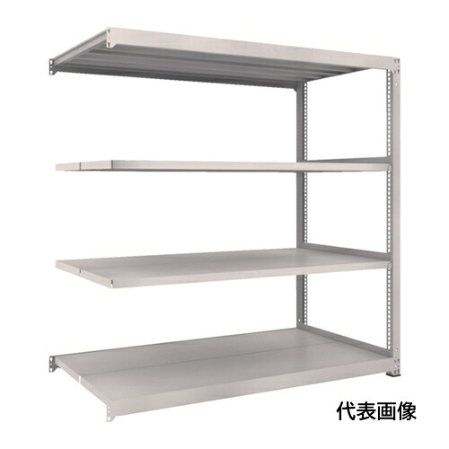 TRUSCO トラスコ中山 スチールラック M3型中量棚 1800X921XH2100 4段 連結 ネオグレー [M3-7694B NG] 販売単位：1 送料無料