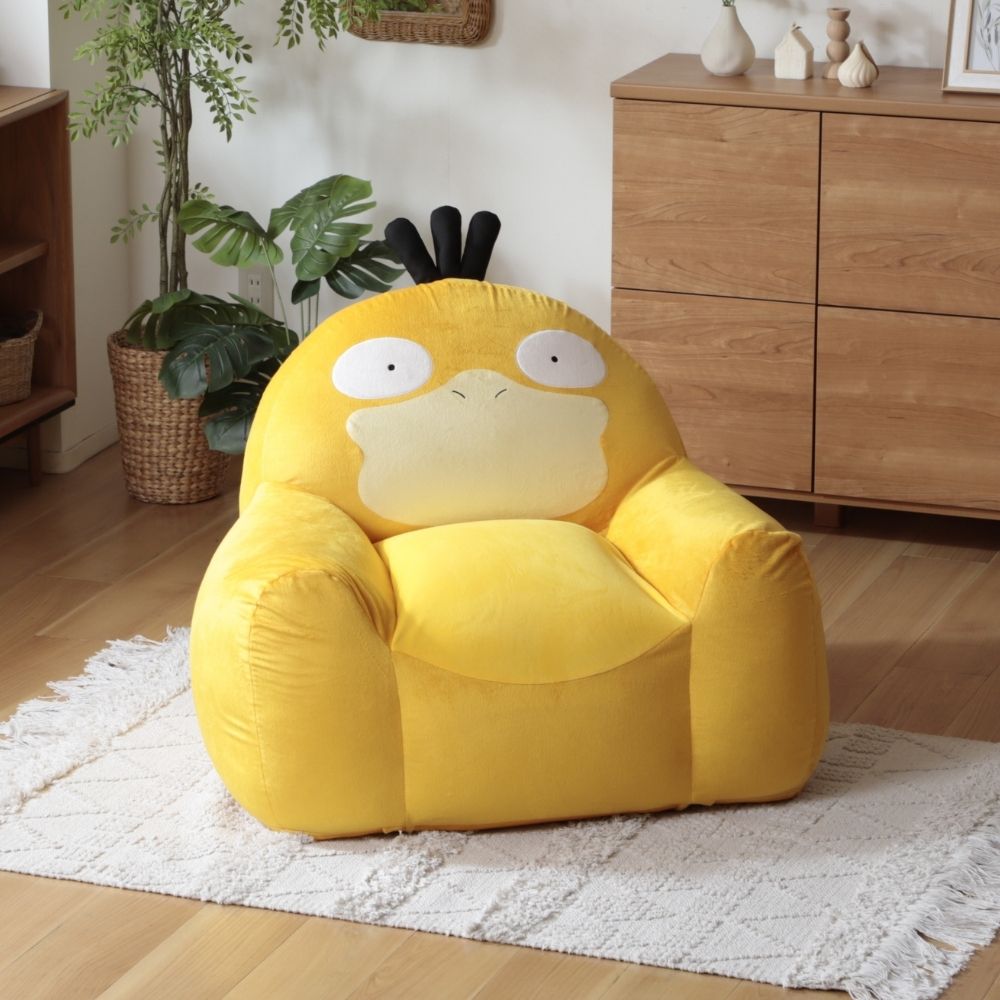 ポケモン コダック　ビーズソファ コダック ソファ ポケモン ソファ ビーズソファ かわいいソファ 子ども部屋 インテリア キッズソファ 1人掛けソファ キャラクター家具 洗えるカバー ソファ 軽いソファ リビング家具 おしゃれ雑貨 インテリア雑貨 もっちり座面 コンパクトソ｜アンココン ～ UNCOCON ～