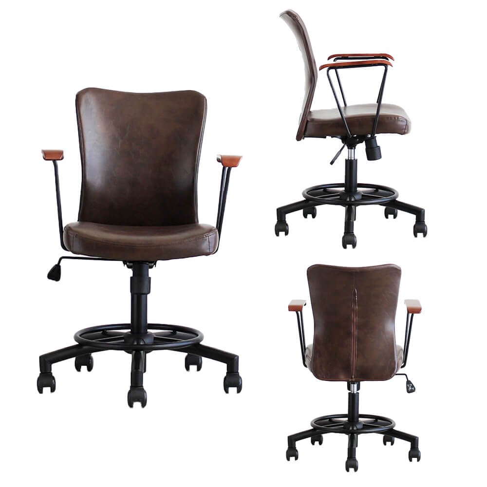楽天ランキング1位 楽天市場 ｃｈａｉｓｅ オフィスチェア デスク用チェア ブラウン 茶色 合皮 レザー 会議室 待合室 椅子 モダン 男前 お洒落 送料無料 アンココン Uncocon 爆売り Www Lexusoman Com