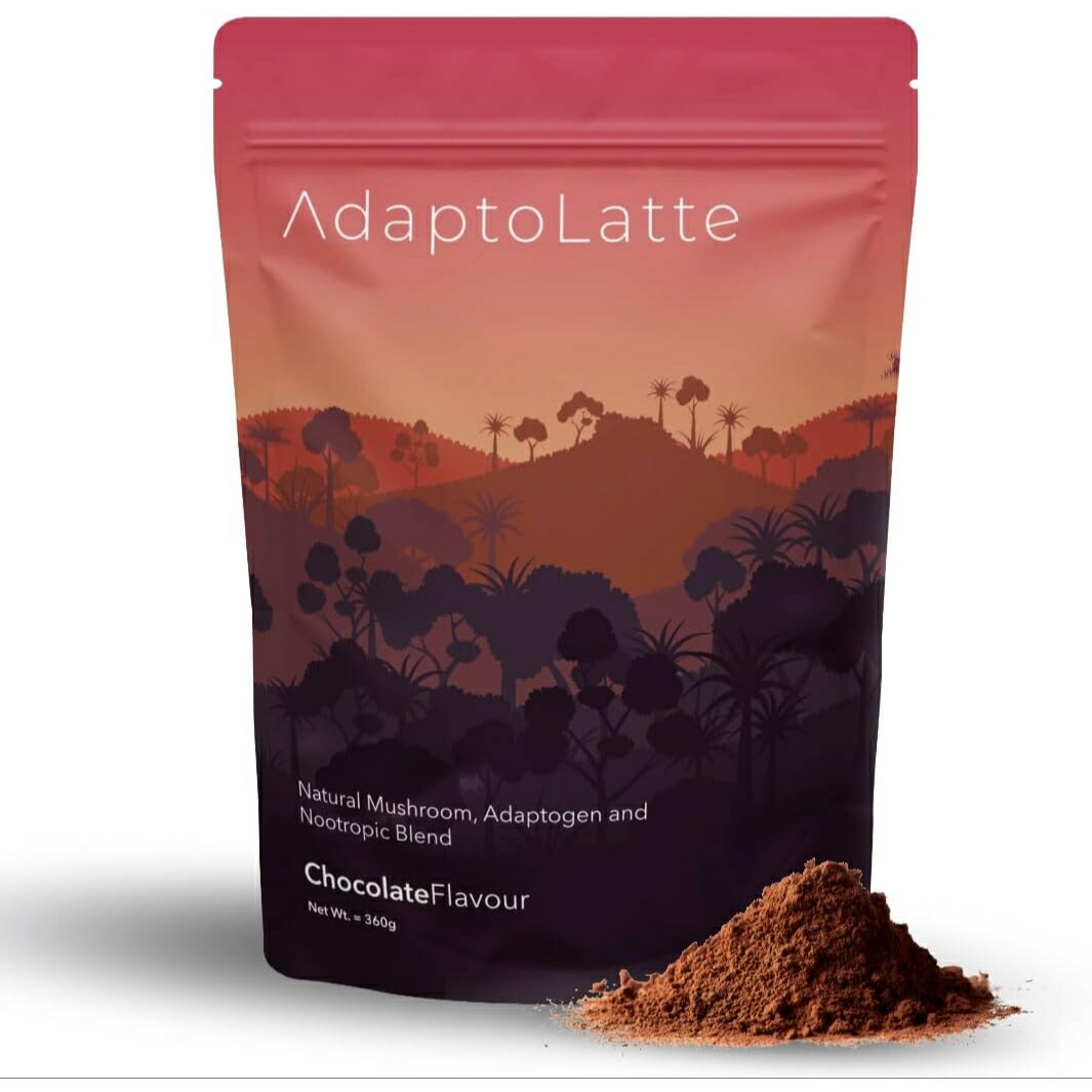 【 茸珈琲 】  AdaptoLatte アダプトラテ 目あたらしい (モカ) 360g  茸 珈琲 アダプトゲン 冬虫夏草 ヤマブシタケ 細末