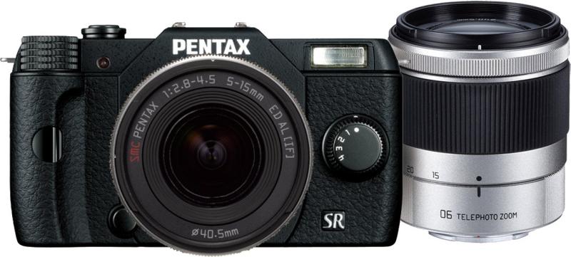 【中古】PENTAX ミラーレス一眼 Q10 ダブルズームキット [標準ズーム 02 STANDARD ZOOM ・望遠ズーム 06 TELEPHOTO ZOOM] ブラック Q10 WZOOMKIT BLACK 12140｜京都LaVIE店
