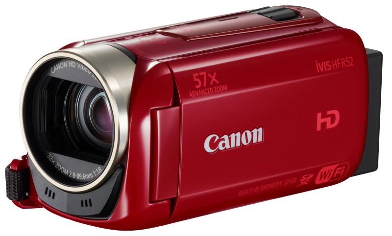 【中古】Canon デジタルテレビカメラ iVIS HF R52 赤いこと 光学32倍望遠レンズ IVISHFR52RD