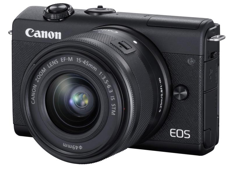 【中古】Canon ミラーレス一眼カメラ EOS M200 標準ズームキット ブラック EOSM200BK-1545ISSTMLK当店保証30日間 人気モデル 高画質 売れ筋