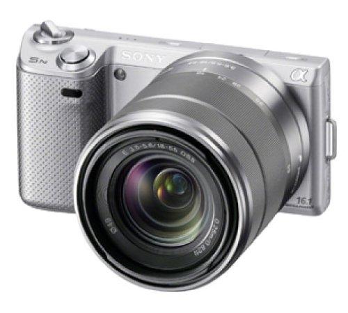 【中古】SONY ミラーレス一眼カメラ α NEX-5N ダブルズームレンズキット シルバー NEX-5NY/S
