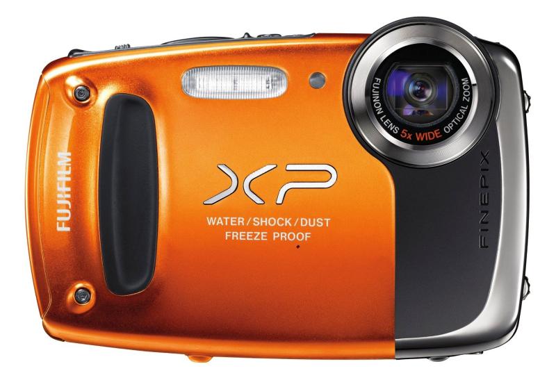 【中古】FUJIFILM デジタル写真器 FinePix XP50 雨合羽 光学5倍 オレンジ色 F FX-XP50OR 家電-その他