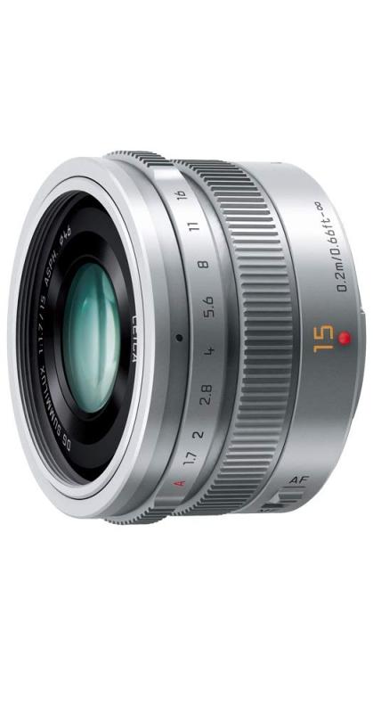 【中古】パナソニック 単焦点 広角レンズ マイクロフォーサーズ用 ライカ DG SUMMILUX 15mm/F1.7 ASPH. シルバー H-X015-S｜京都LaVIE店