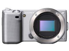 【中古】SONY 鏡鑑受け答え一眼 α NEX-5上半身 色合い：しろがね色