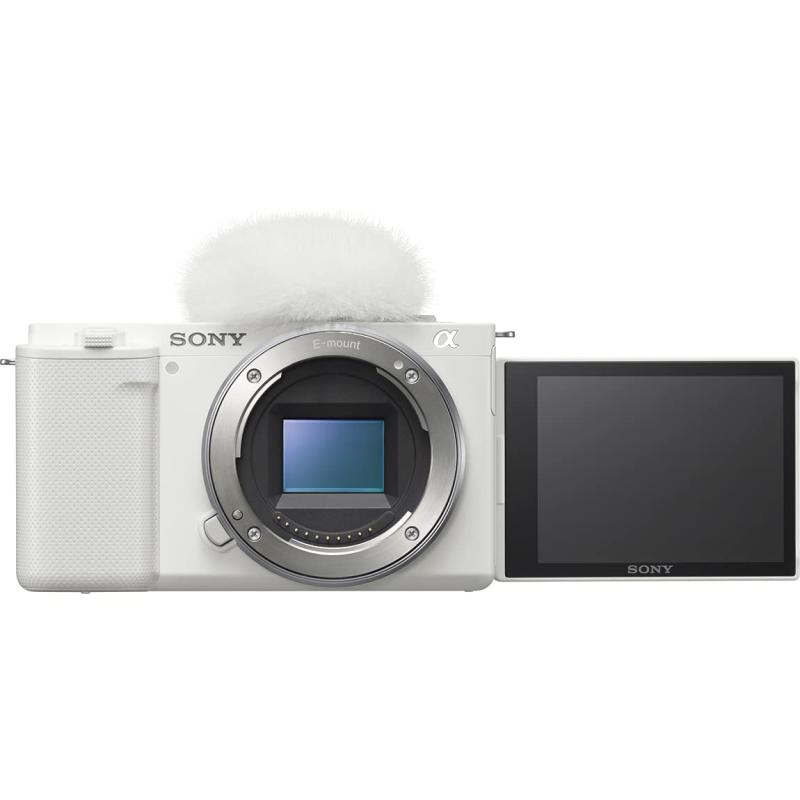 【中古】SONY(ソニー) Vlog用写真機 水晶体取り替えっこ式VLOGCAM APS-C 銀鏡受け答え一眼写真機 ZV-E10 上半身(水晶体なし) 気流映写幕属する 白いこと ZV-E10 W