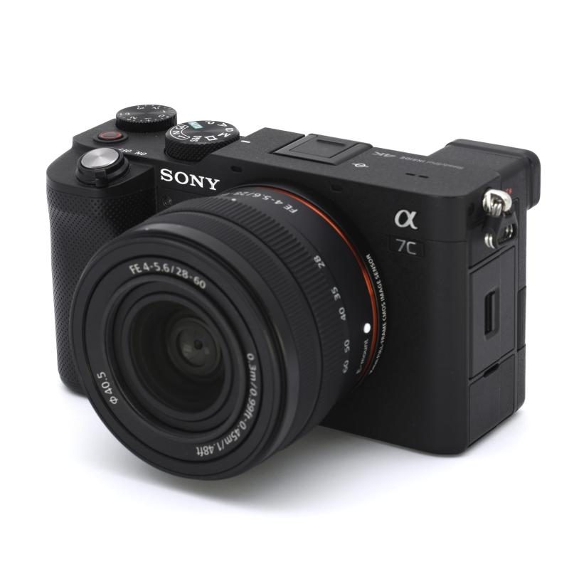 【中古】SONY(ソニー) フルサイズ 鏡鑑受け答え一眼写真機 α7C 望遠レンズ一揃いの道具(同梱水晶体:SEL2860) 黒いこと ILCE-7CL B当店引きうける30昼日なか 一般受けひな形 高画質 売れ筋