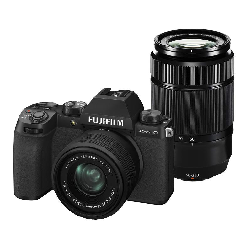 【中古】富士フイルム(FUJIFILM) ミラーレスデジタルカメラ X-S10 Wズームレンズキット F X-S10LK-1545/50230 ブラック｜京都LaVIE店