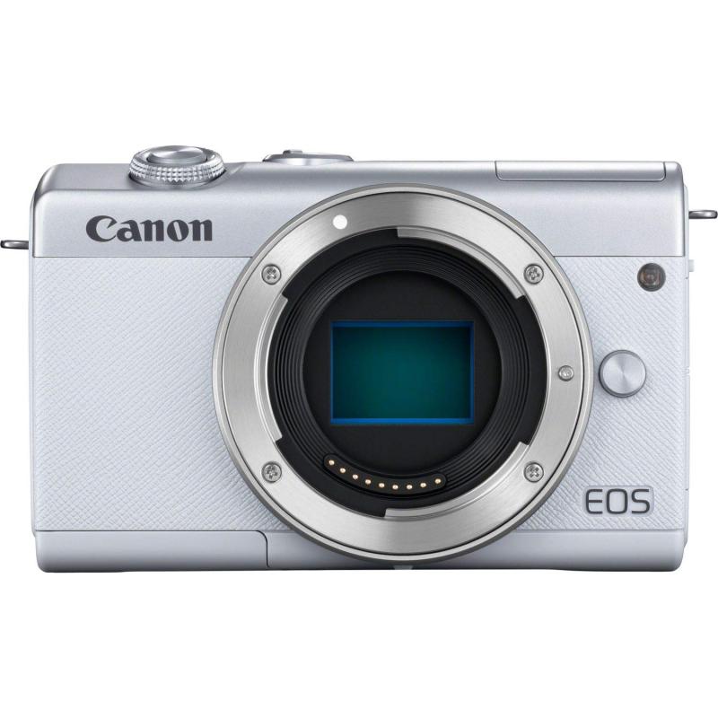【中古】Canon 鏡鑑受け答え一眼写真機 EOS M200 上半身 白いこと EOSM200WH-BODY