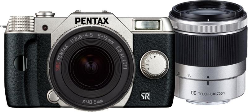 【中古】PENTAX ミラーレス一眼 Q10 ダブルズームキット [標準ズーム 02 STANDARD ZOOM ・望遠ズーム 06 TELEPHOTO ZOOM] シルバー Q10 WZOOMKIT SILVER 12174｜京都LaVIE店