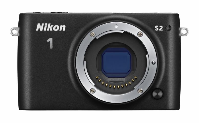 【中古】Nikon 鏡鑑受け答え一眼 Nikon1 S2 上半身 黒いこと S2BK