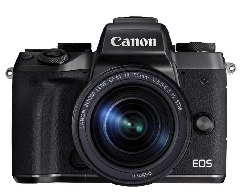 【中古】Canon 銀鏡受け答え一眼写真機 EOS M5 水晶体一揃いの道具 EF-M18-150粍 F3.5-6.3 IS STM属する EOSM5-18150ISSTMLK