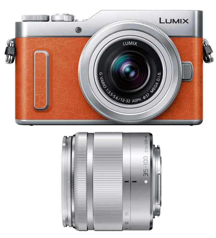 【中古】パナソニック 鏡鑑受け答え一眼写真機 ルミックス GF90 ダブルレンズキット 標準尺度望遠レンズ/望遠望遠レンズ嘱する オレンジ色 DC-GF90WA-D