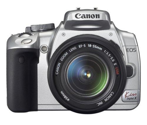 【中古】Canon デジタル一眼二眼レフ写真機 EOS Kiss デジタル X ダブルズームキット しろがね色 KISSDXS-WKIT