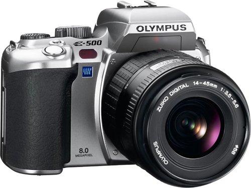 【中古】OLYMPUS デジタル一眼二眼レフ写真機 E-500 しろがね色 水晶体書き割り