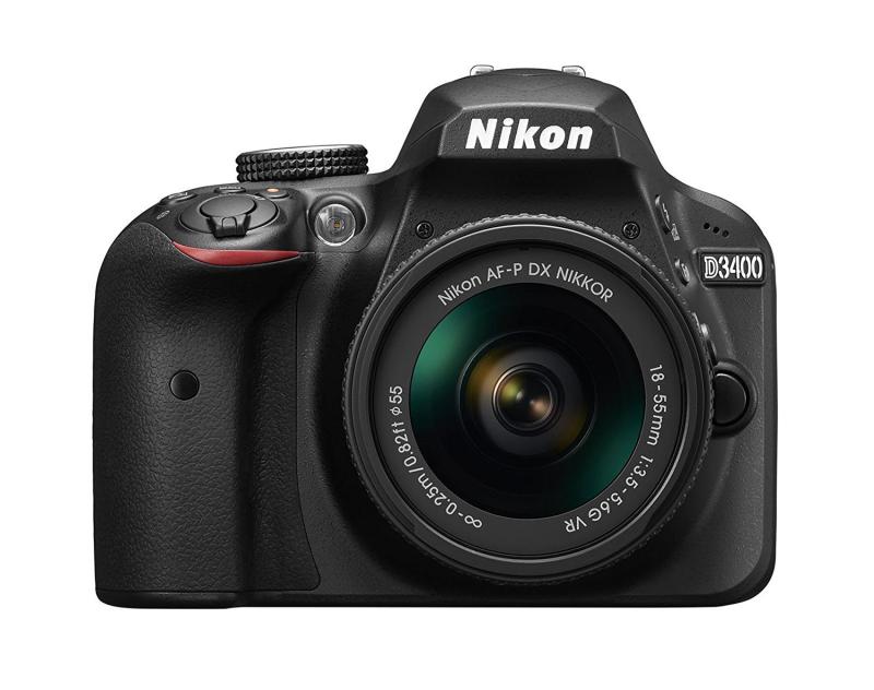 【中古】ニコン D3400 デジタル一眼二眼レフ写真機 AF-P DX NIKKOR 18-55粍 f/3.5-5.6G VR水晶体付き添い人 黒いこと (御墨付き品)当店引き受ける30昼日なか 一般受け模範例 高画質 売れ筋