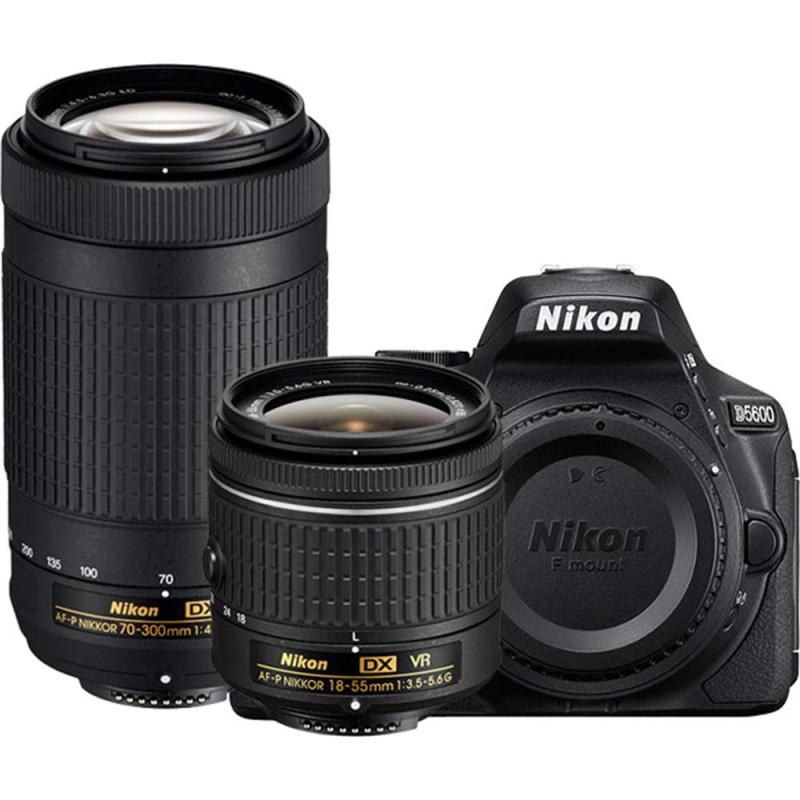 【中古】Nikon D5600 デジタル一眼レフカメラ 18-55mm VR & 70-300mm DX AF-P レンズ付き - (リニューアル)当店保証30日間 人気モデル 高画質 売れ筋|京都LaVIE店