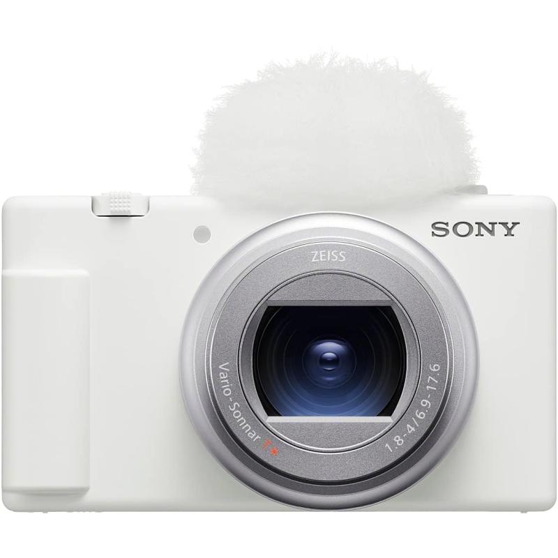 【中古】SONY(ソニー) コンパクトデジタルカメラ VLOGCAM Vlog用写真機 ZV-1II 上半身 気流映写幕属する 18-50粍 F1.8-4.0 望遠レンズ 白いこと ZV-1M2 W