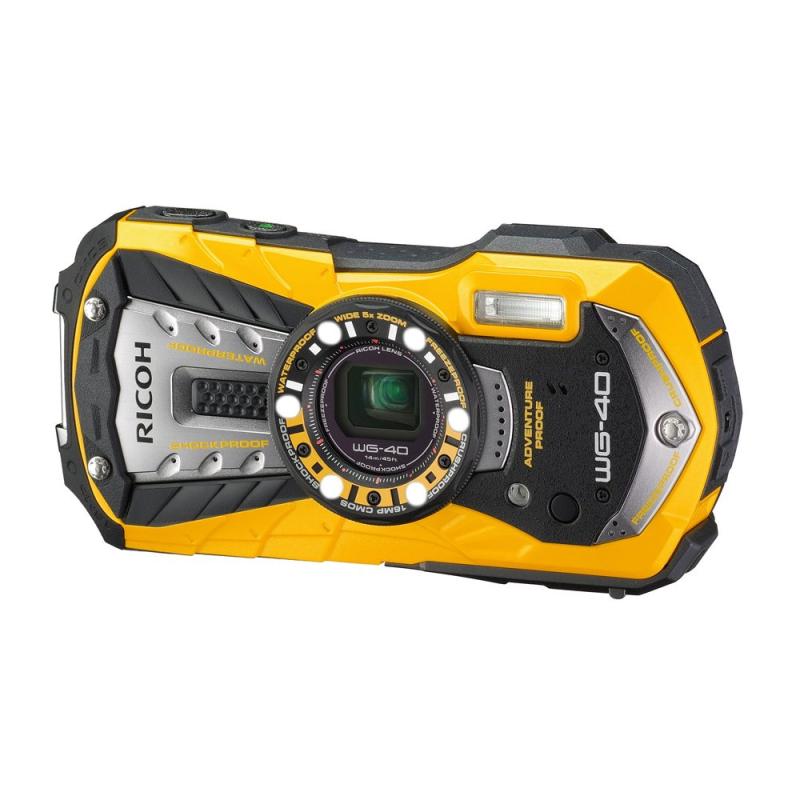 【中古】RICOH 雨合羽デジタル写真機 RICOH WG-40 黄色 雨合羽14m耐ぼうぜん自失1.6m耐寒-10度 RICOH WG-40 YL 04681