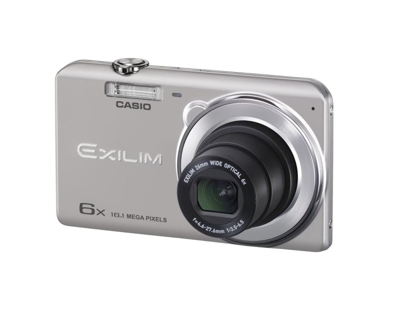 【中古】CASIO デジタル写真機 EXILIM EX-ZS26SR 広角26粍 光学6倍望遠レンズ 1610万絵素 しろがね色