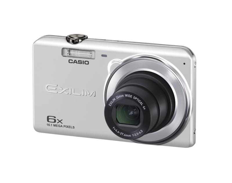 【中古】CASIO デジタル写真機 EXILIM EX-ZS28SR 広角26粍 光学6倍望遠レンズ 割り増し金オート 1610万絵素 しろがね色