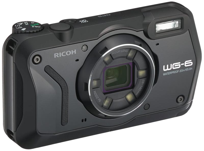 【中古】RICOH WG-6 ブラック 本格防水カメラ 20メートル防水 耐衝撃 防塵 耐寒 2000万画素 4K動画対応 高性能GPS内蔵 水中専用マーメードモード搭載 高性能GPS・電子コンパス内蔵 仕事に使える「CALSモー当店保証30日間 人気モ