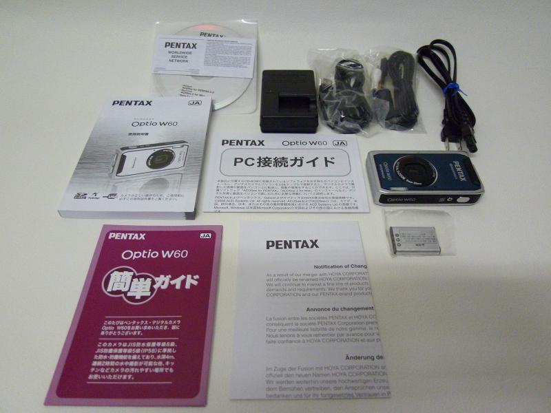 【中古】PENTAX デジタルカメラ OPTIO (オプティオ) W60 オーシャンブルー 1000万画素 光学5倍ズーム OPTIOW60B当店保証30日間 人気モデル 高画質 売れ筋|京都LaVIE店