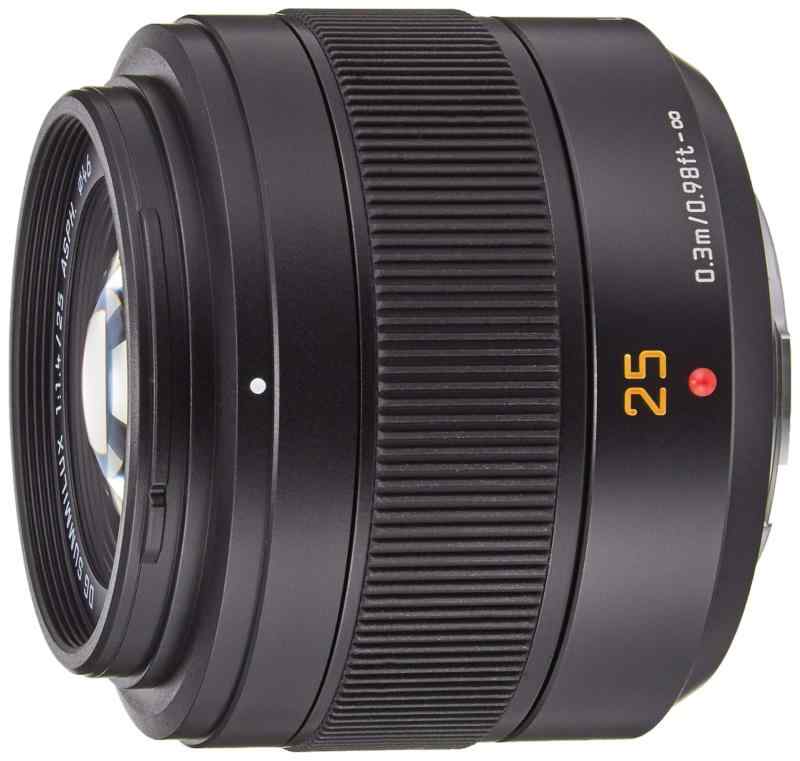 【中古】パナソニック(Panasonic) 標準尺度単興味の中心水晶体 マイクロフォーサーズ用 ルミックス LEICA DG SUMMILUX 25粍/F1.4 II ASPH. 黒いこと H-XA025