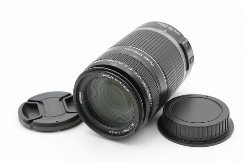 【中古】Canon 望遠レンズ EF-S55-250mm F4-5.6 IS APS-C対応
