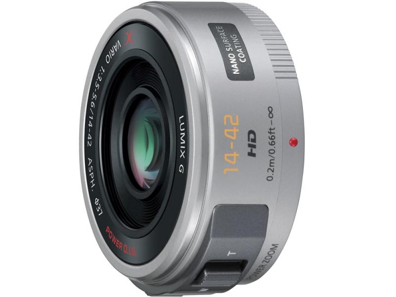 【中古】パナソニック(Panasonic) 判定基準望遠レンズ マイクロフォーサーズ用 ルミックス G X VARIO PZ 14-42粍/F3.5-5.6 ASPH./POWER O.I.S. しろがね色 H-なおなお書き14042-S