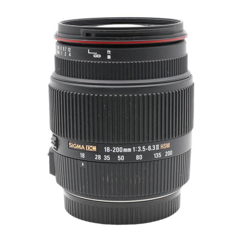 【中古】SIGMA 高倍率望遠レンズ 18-200粍 F3.5-6.3IIDC os HSM キヤノン用 APS-C専用