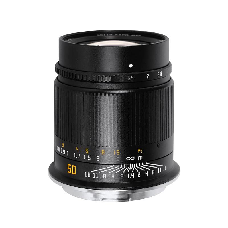 【中古】TTArtisan 50mm f/1.4 ASPH RFマウント EOS-R ブラック レンズ 銘匠光学 2年